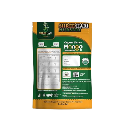 Organic Kesar Mango Freeze-Dried Slices